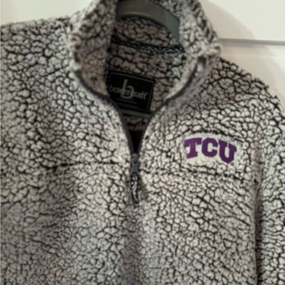 TCU Texas CHristian University Fleece Pullover Size XS Unisex Non Smoking - Picture 12 of 15